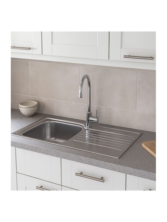 Donau DE 172 225-172DE06#IN Drop-In Sink Inox Matte W78xD50cm Silver