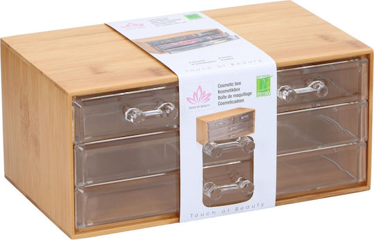 Kosmetikbox 4 Schubladen Bambus 13,8x23,7x11cm 8711252241623
