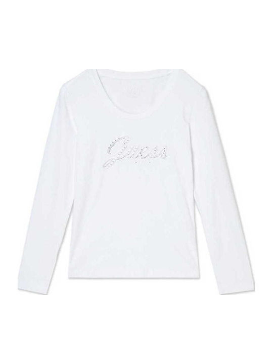 Bluza Damă Bumbac Mânecă Lungă Albă