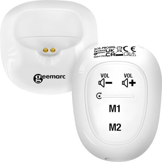 Geemarc Alarm Pendant Emergency Pendant Hands-free Function Sospro 596 Weiß