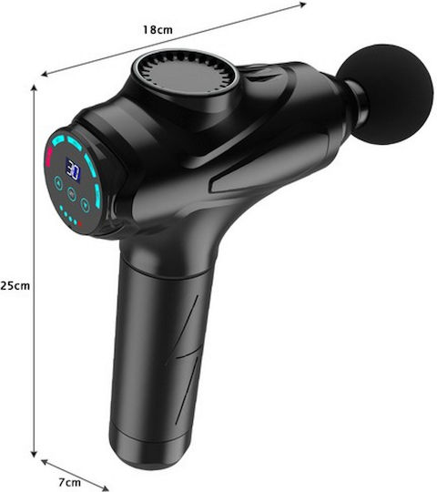 Relax Feet Massage Gun Idealstore Touch Screen 6 Hours Battery Life 10 Replaceable Heads Up To 30 Levels Massage Intensity Ergonomic Design Helps Relax Muscles Includes Carrying Bag