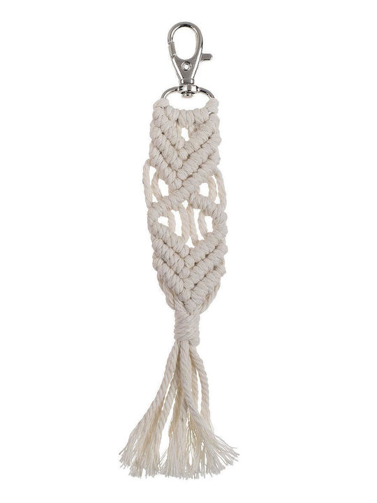 Schlüsselanhänger Macrame 80% Baumwolle/20% Polyester 2,7x14cm in 4 Farben (1 Stück)