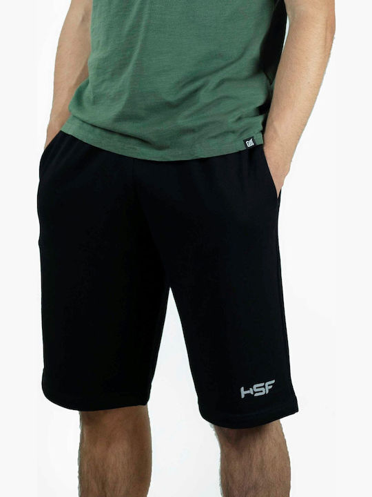 Pantaloni Scurți Bărbați Makó Lungi Regular Fit Simplu Negru 3XL Până La 6XL Holy Stuff