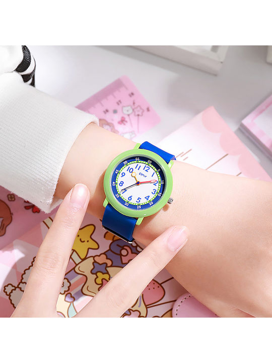Techkidz Waterproof Quartz Children's Watch Flex Model Blue