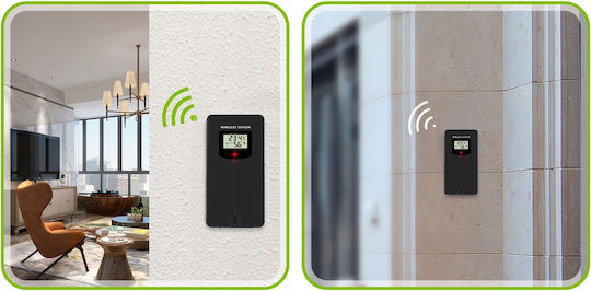 Professional Wireless Weather Station Idealstore Indoor Outdoor Humidity Weather Forecast Barometric Pressure Calendar Alarm Clock Battery Sensor Snooze Function 60 M Range 4-level Backlight Lcd Display
