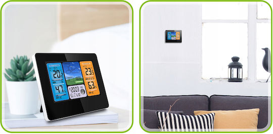 Professional Wireless Weather Station Idealstore Indoor Outdoor Humidity Weather Forecast Barometric Pressure Calendar Alarm Clock Battery Sensor Snooze Function 60 M Range 4-level Backlight Lcd Display
