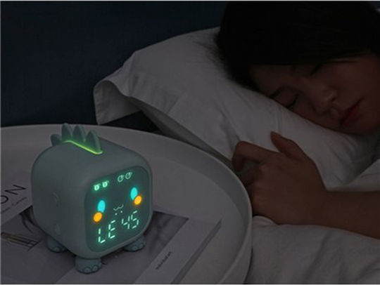 Techkidz Animated Backlight Alarm Clock Model My Little Dino Blue