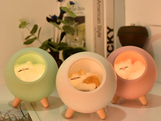 Techkidz Sleepy Cat Nightlight Children Pink