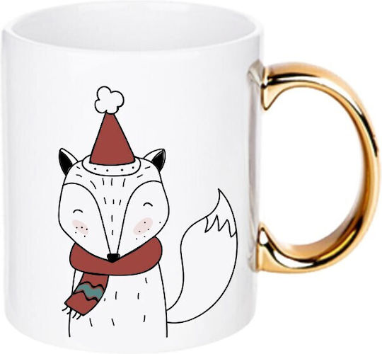 Christmas Tableware Ornaments Ceramic Mug Beige