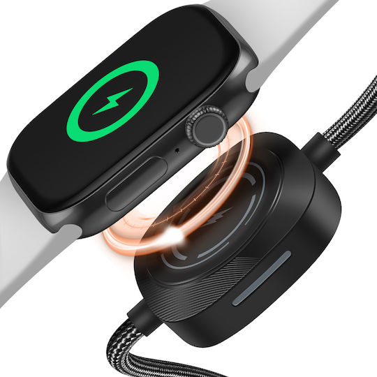 Max Excell Usb-c Zu Usb-c 60w Apple Watch Nylon Geflochtenes Kabel 1m Schwarzes