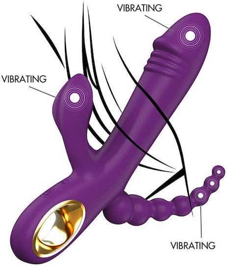 ToyJoy Designer Edition Triple Vibrator Iepurele Violet