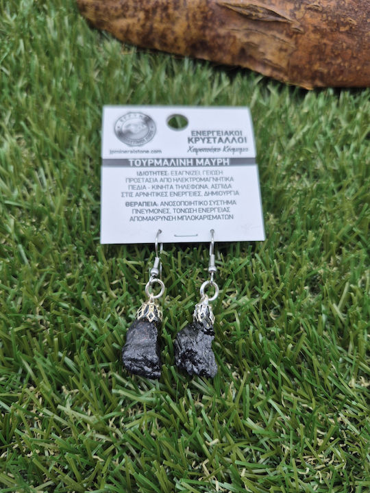 Pendants Earrings Raw Black Tourmaline