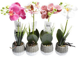 Künstliche Orchidee Topfpflanze 32cm