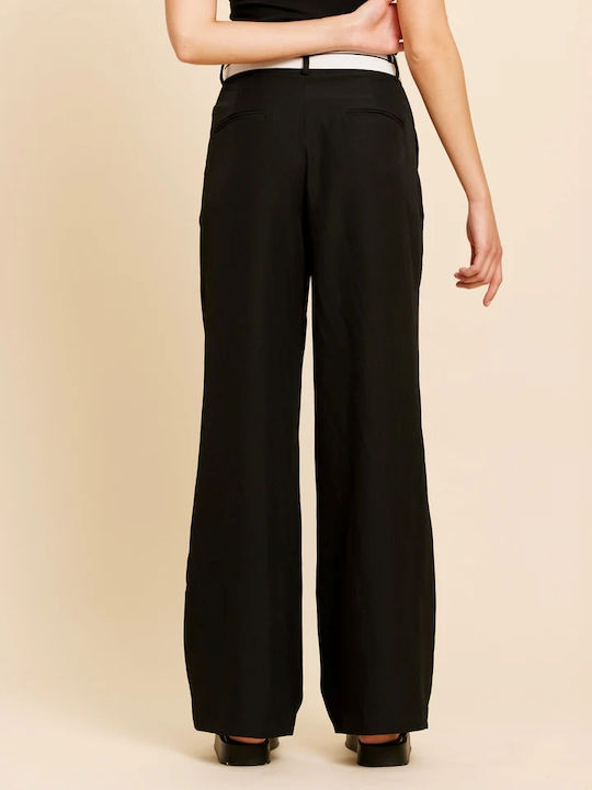 Damen Stoff Hose Black