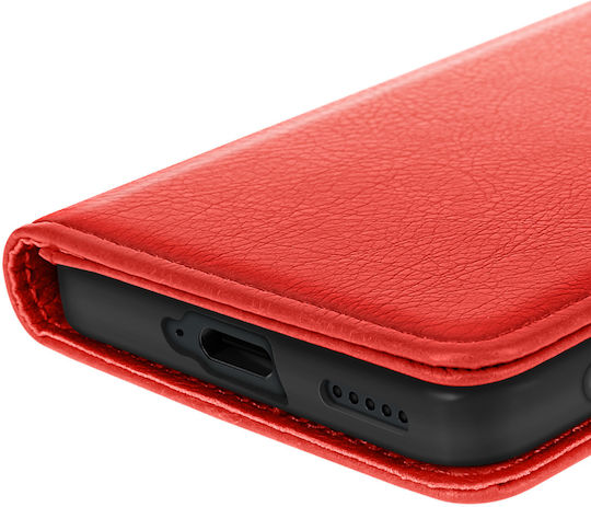 Avizar Case Honor 400 Lite Clapet Wallet Video Holder Red