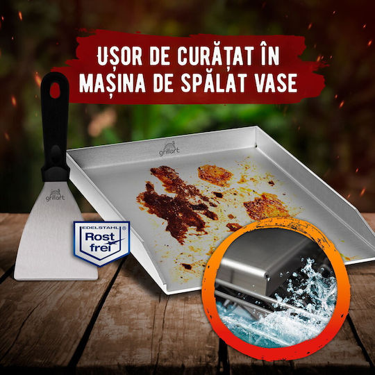 Placă de copt cu Suprafață din Inox Cositorit 40x30x3.6cm
