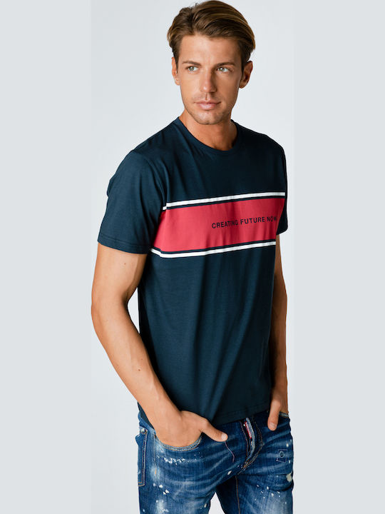 Print Creating Future Now T-shirt Navy Blue