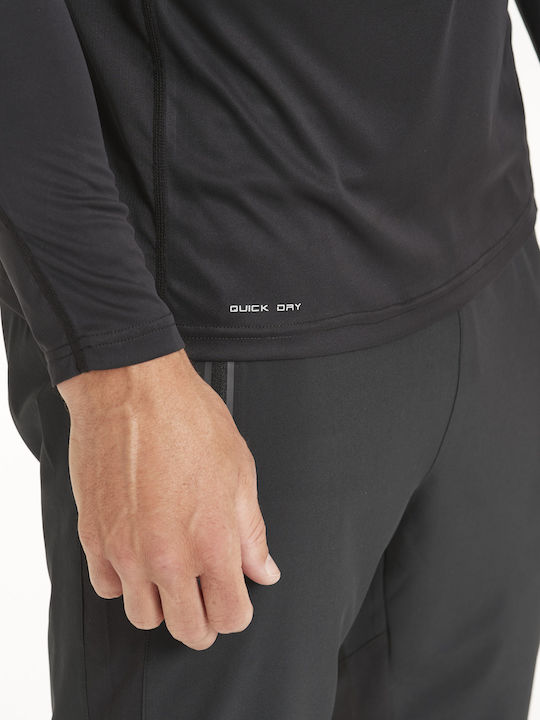 Bluză sport cu mânecă lungă Black
