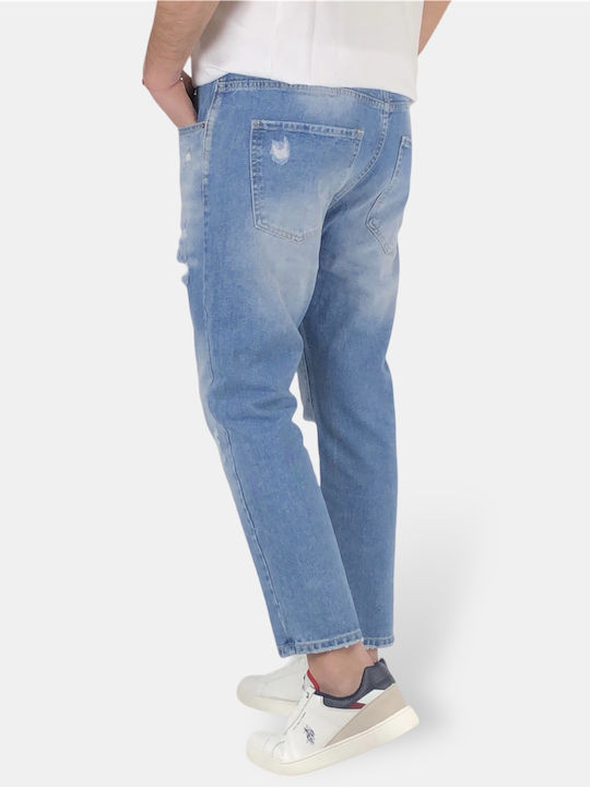 Faded Trousers in Loose Fit Light Blue