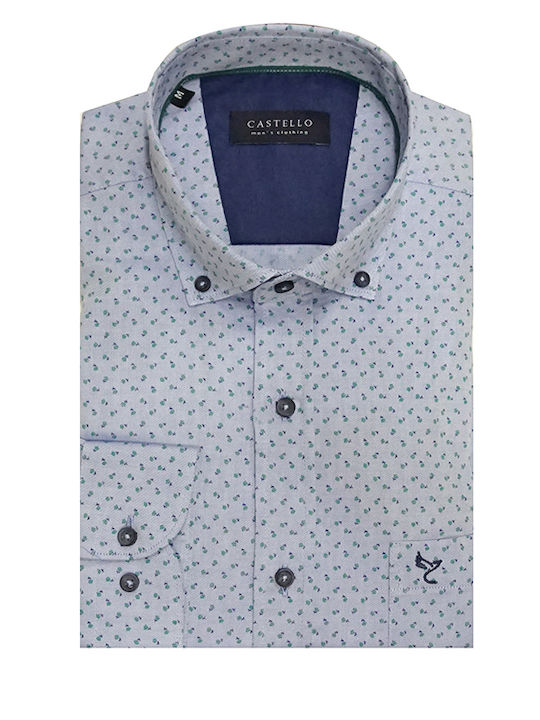 Long Sleeve Slim Fit Sky Blue Shirt