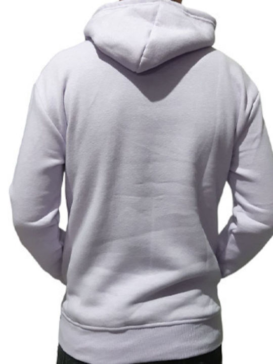 Φούτερ με Κουκούλα Υπόλευκο (White)