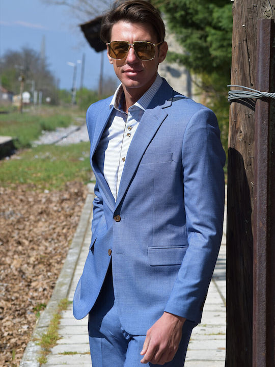 Мъжки Костюм Sky blue-raf (code j052)