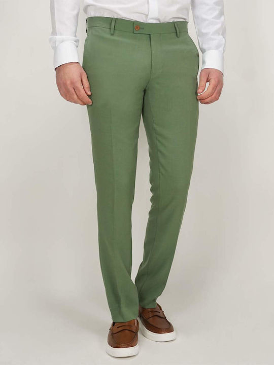Men's Summer Suit with Vest Regular Fit Green