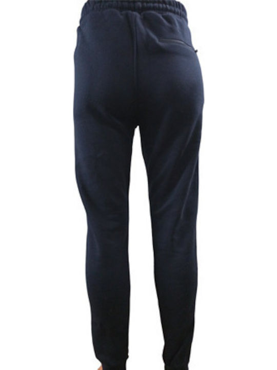 Sweatpants with Elastic Dark Blue