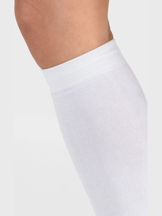 Ampo Socks Γυναικείες Μονόχρωμες Κάλτσες Λευκο
