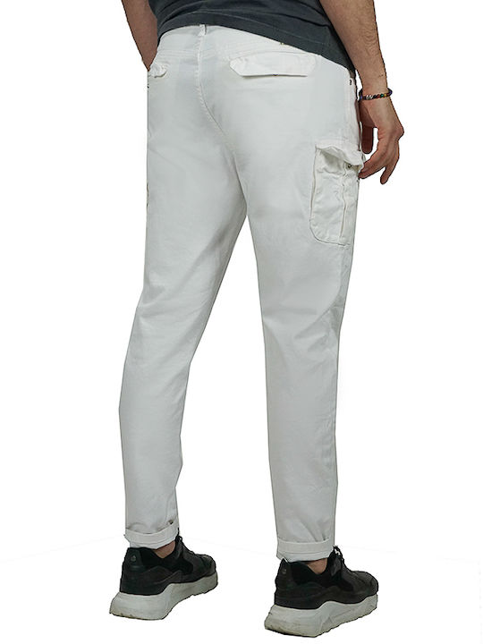 Cover Men's Jeans Pants Elastic with Slim Fit White