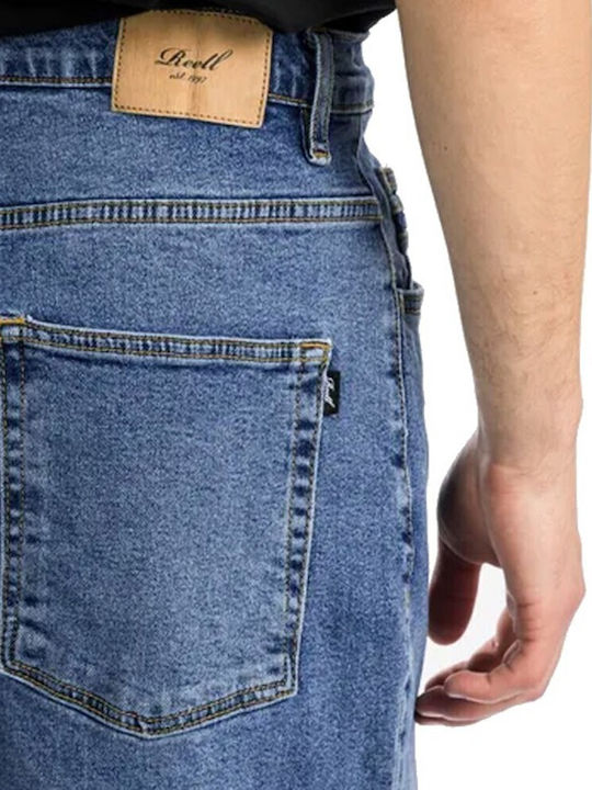 Retro Mid Herren Jeanshose mit Regulär Baggy Anwendung Mid Blau