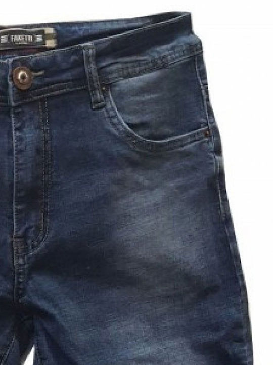 Men's Jeans Pants Elastic Blue