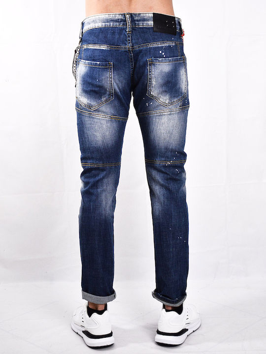 Men's Jeans Pants Bleached (faded).