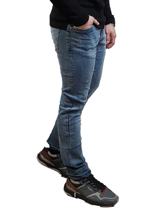 Cutler Ανδρικό Παντελόνι Τζιν με Slim Εφαρμογή Μπλε