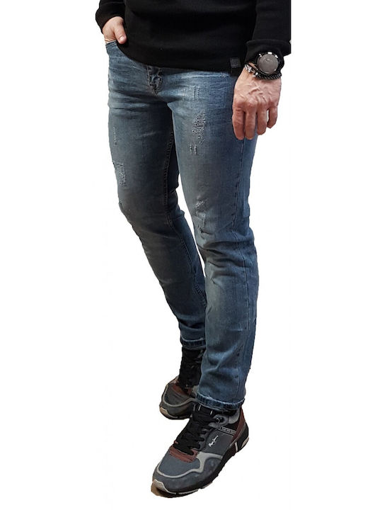 Cutler Ανδρικό Παντελόνι Τζιν με Slim Εφαρμογή Μπλε