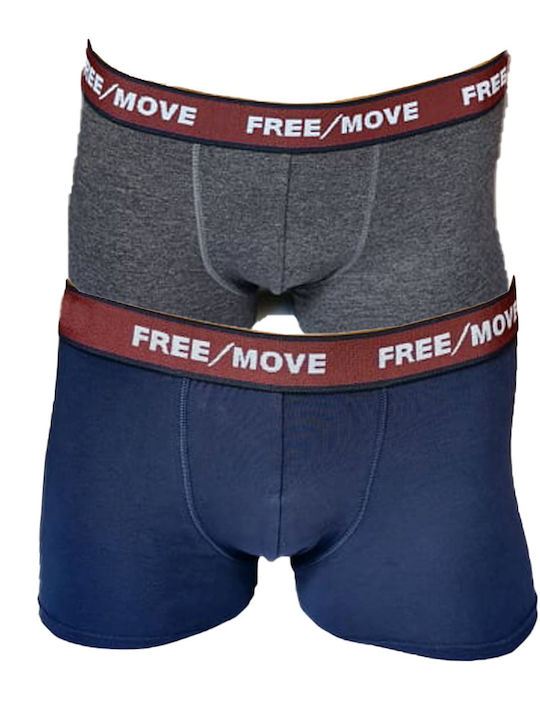 Herren Boxershorts Anthracite-Blue 2Packung