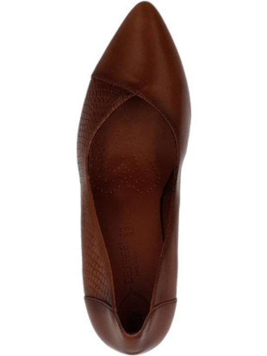 Anatomic Leather Tabac Brown Heels Glamy3