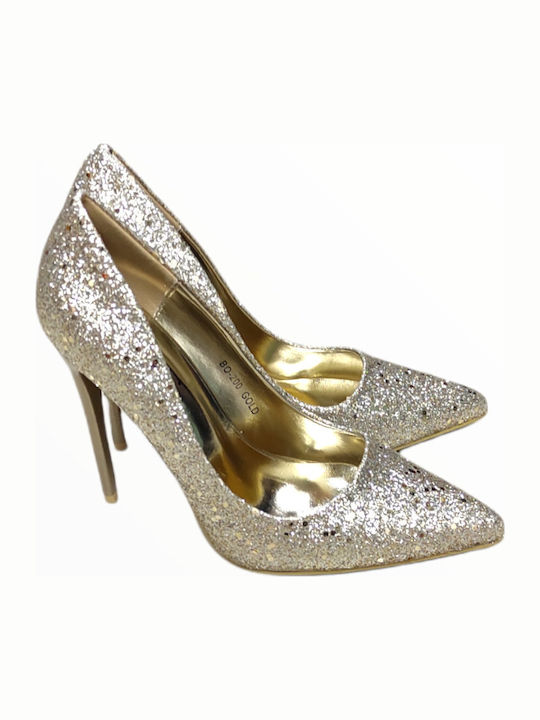 Pointed Toe Gold Heels