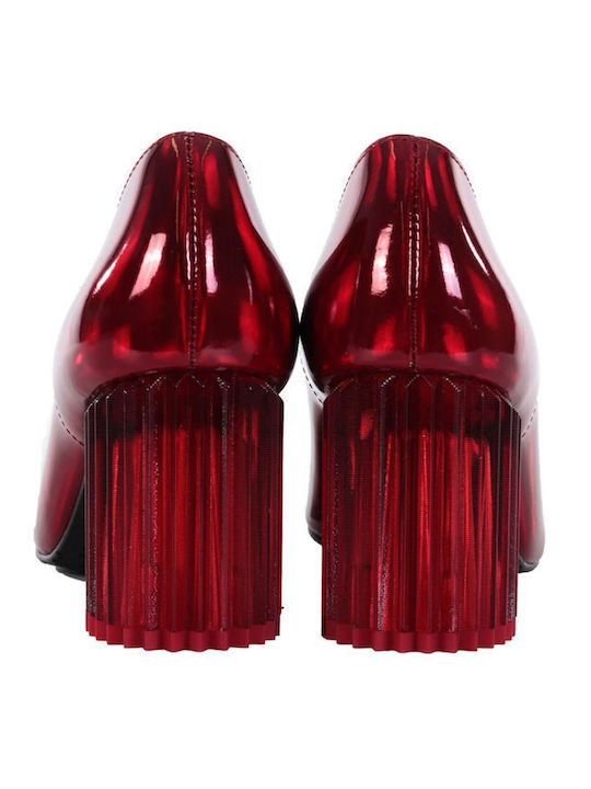 Leather Red High Heels