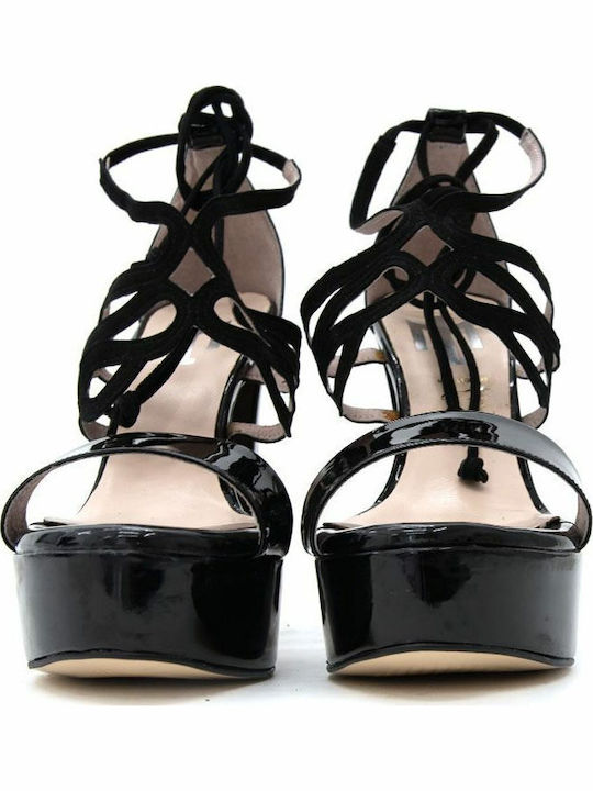 Leder Sandalen Schwarz