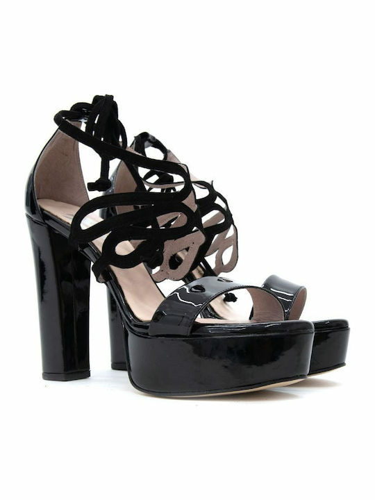 Leder Sandalen Schwarz