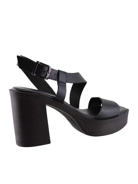 Leather Sandals Black