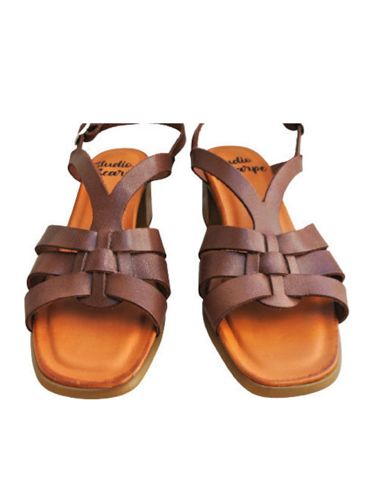 Leather Sandals Anatomic Brown