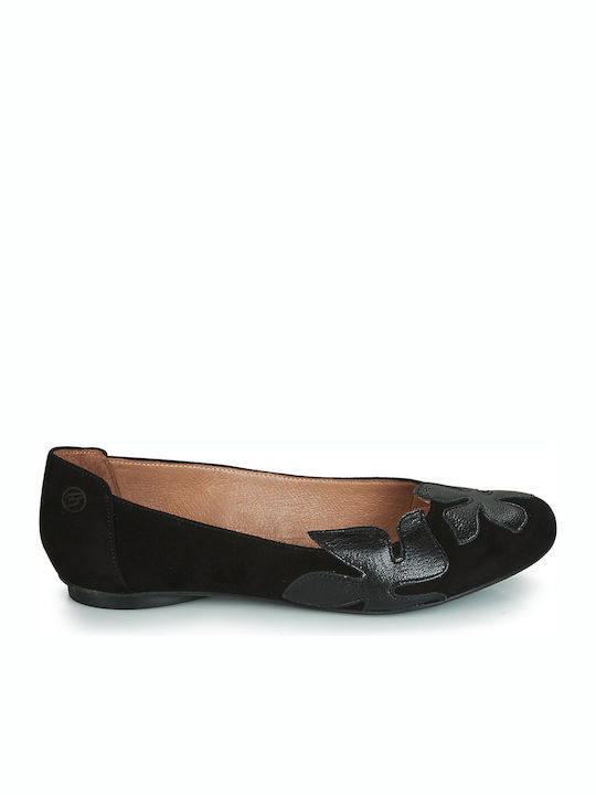 Erune Damen Ballerinas Schwarz