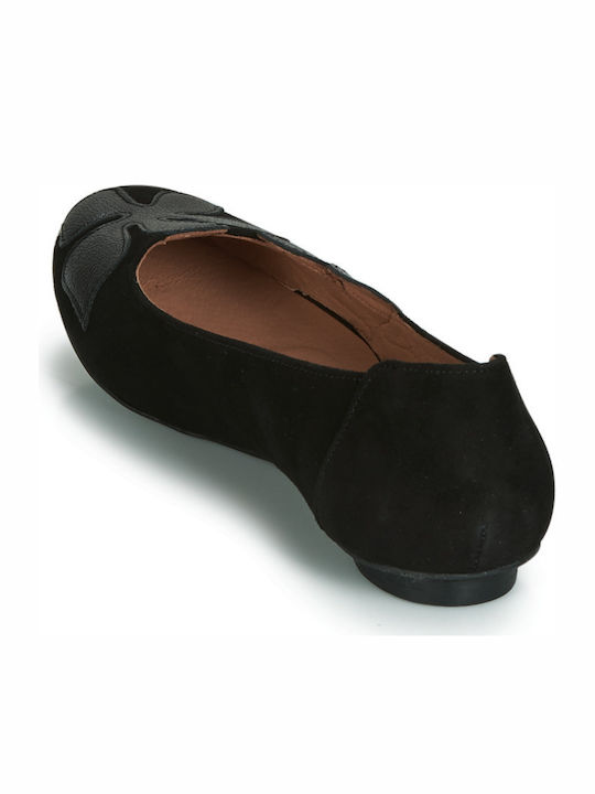 Erune Damen Ballerinas Schwarz