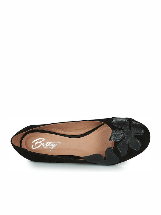 Erune Damen Ballerinas Schwarz