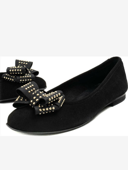 Leather Ballerinas Black