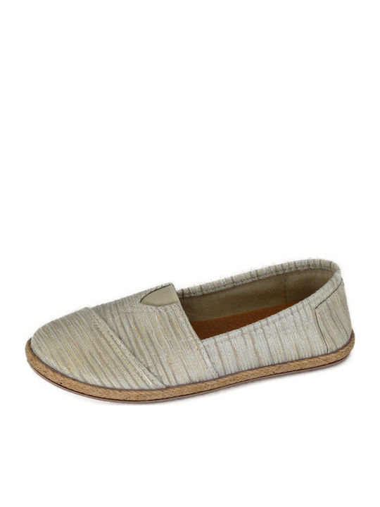 Din material textil Espadrile dama în culoarea Argintiu
