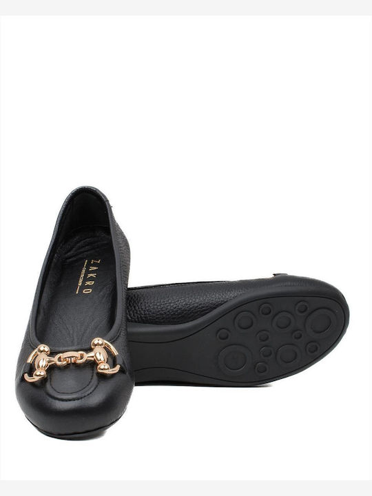 Leather Ballerinas Black