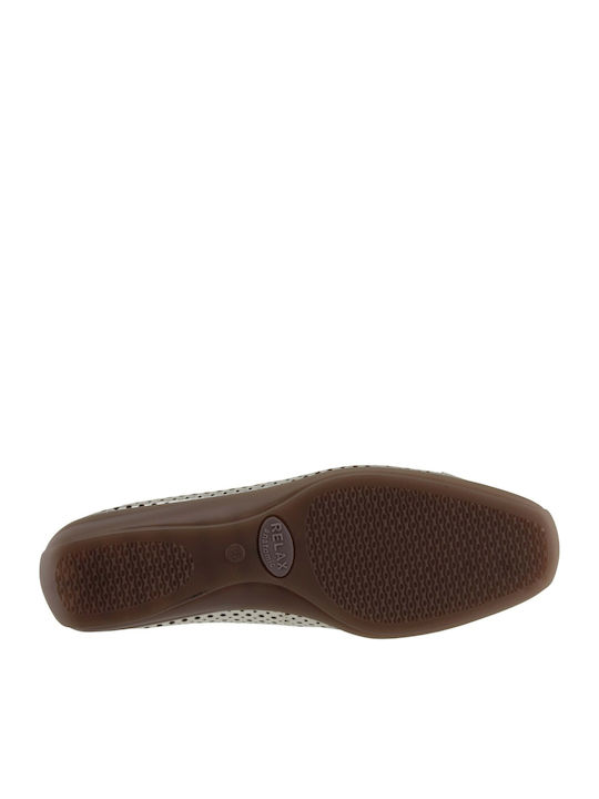 Δερμάτινα Γυναικεία Loafers σε Χρυσό Χρώμα